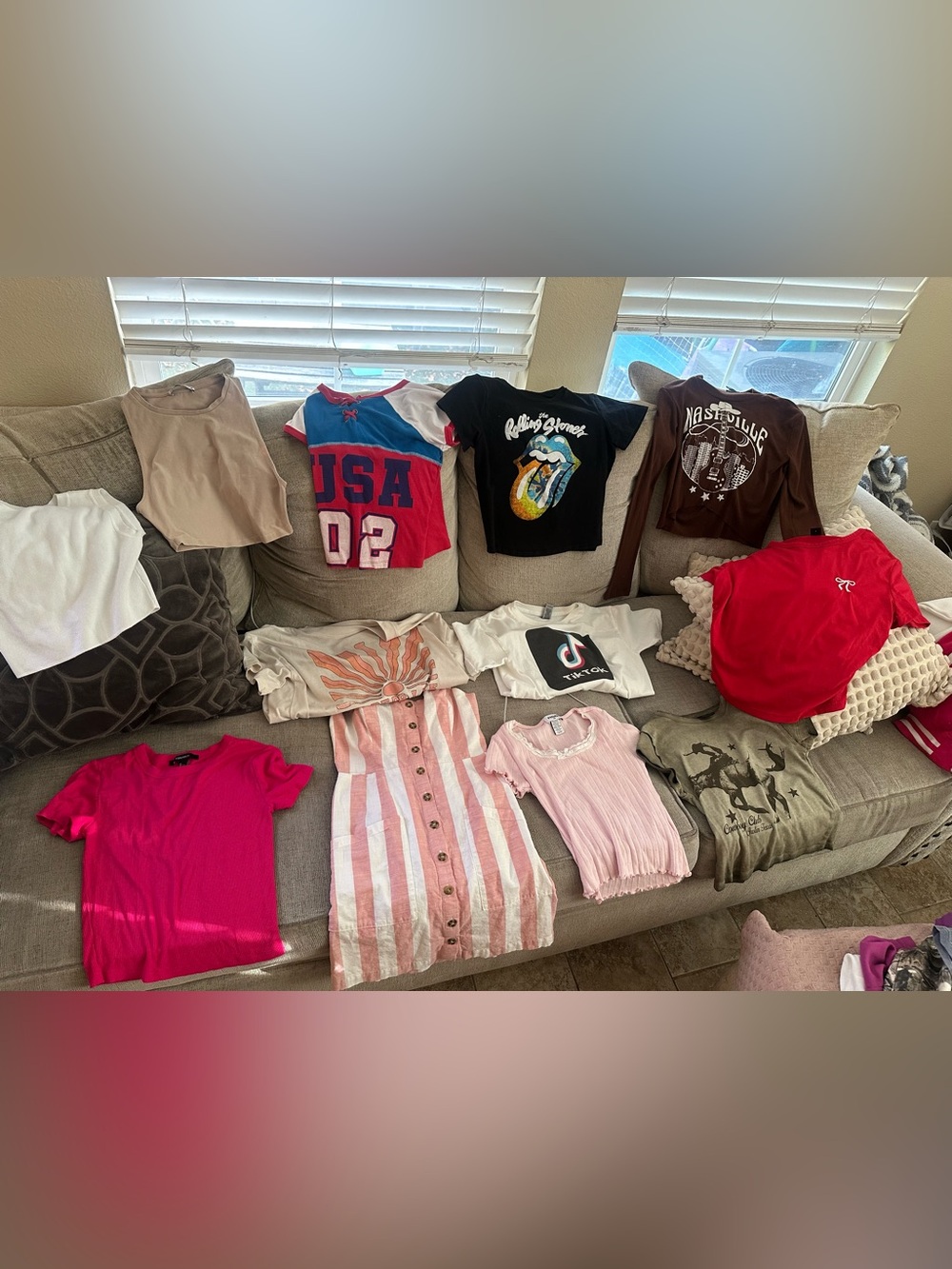 Bundle 12pcs … tops includes 1 dress Girls size S